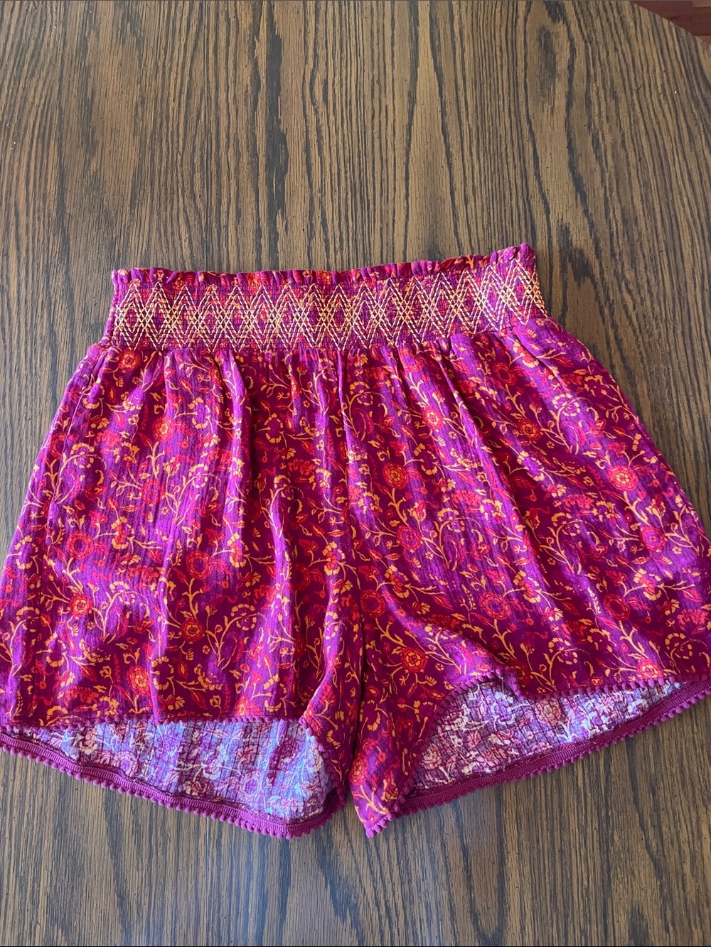 Matilda Jane Magenta Floral Smocked-Waist Shorts